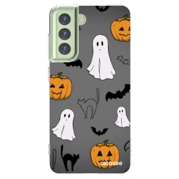 Picasee silikonowe przeźroczyste etui na Samsung Galaxy S21 FE 5G - Spooky crew