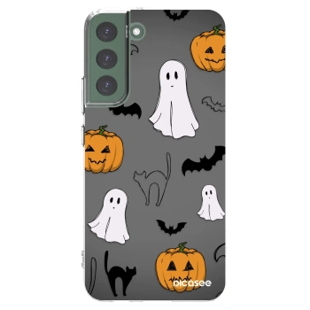 Picasee silikonowe przeźroczyste etui na Samsung Galaxy S22+ 5G - Spooky crew