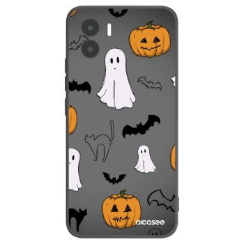 Picasee silikonowe czarne etui na Xiaomi Redmi A2 - Spooky crew