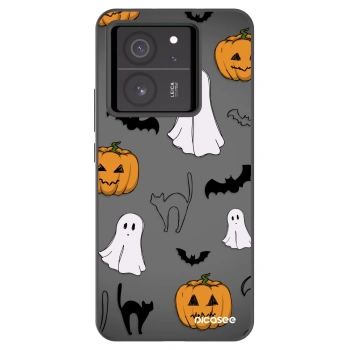 Picasee silikonowe czarne etui na Xiaomi 13T Pro - Spooky crew