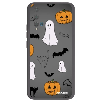 Picasee silikonowe czarne etui na Huawei Nova 5T - Spooky crew
