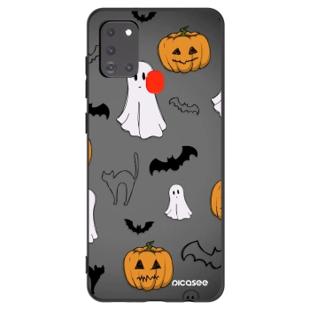 Picasee silikonowe czarne etui na Samsung Galaxy A21s - Spooky crew