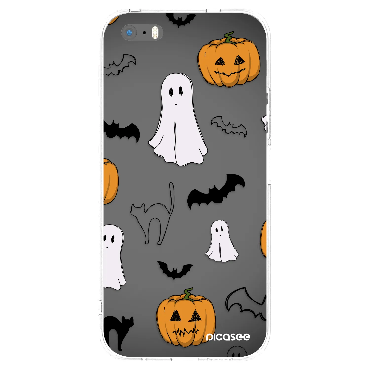 Picasee silikonowe przeźroczyste etui na Apple iPhone 5/5S/SE - Spooky crew