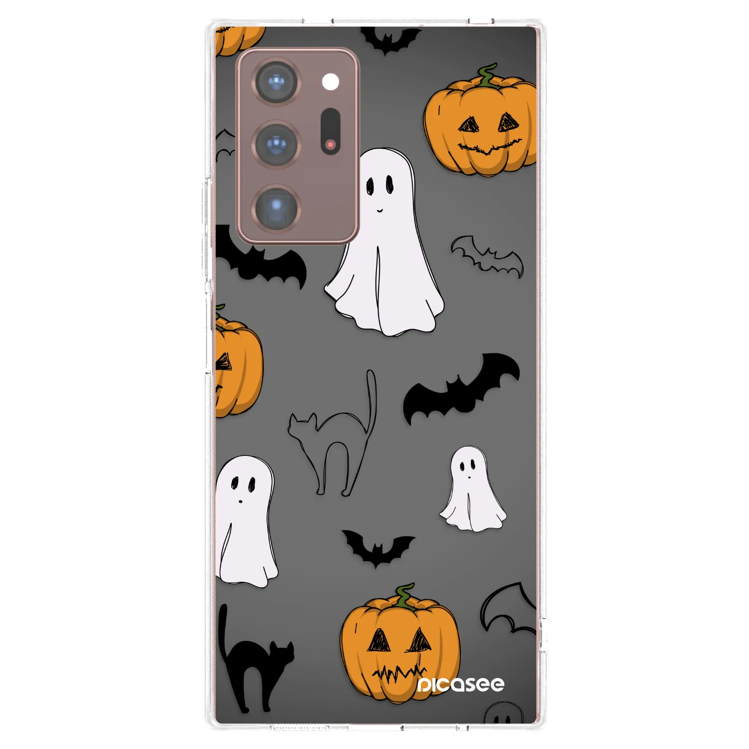 Picasee silikonowe przeźroczyste etui na Samsung Galaxy Note 20 Ultra - Spooky crew