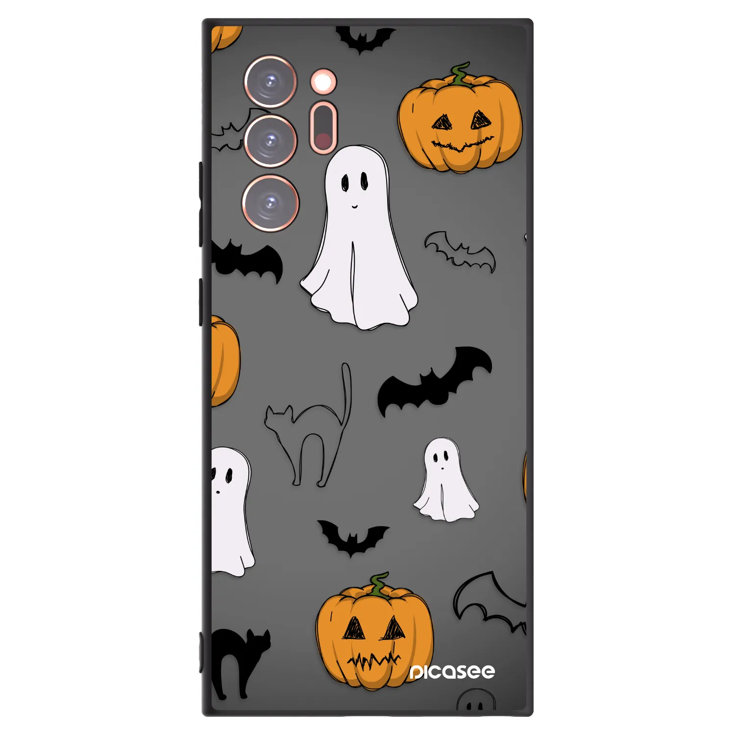 Picasee silikonowe czarne etui na Samsung Galaxy Note 20 Ultra - Spooky crew