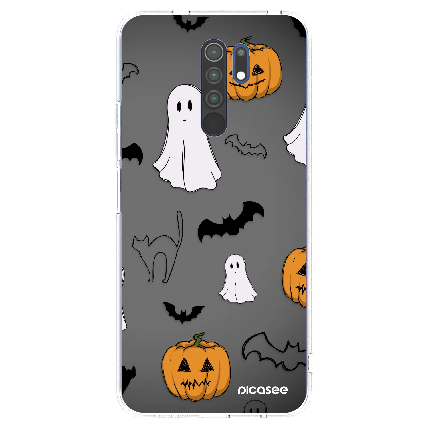 Picasee silikonowe przeźroczyste etui na Xiaomi Redmi 9 - Spooky crew