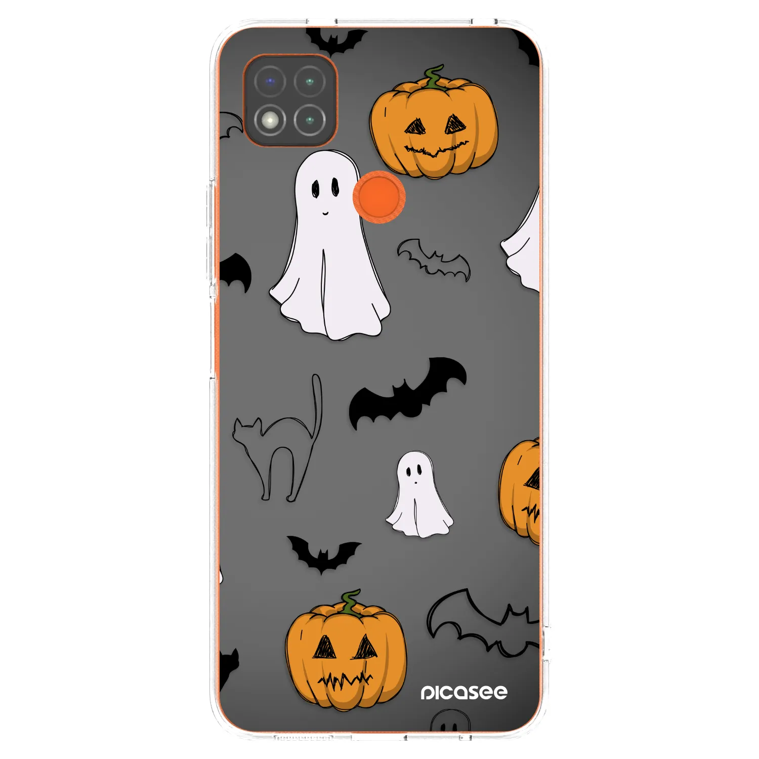Picasee silikonowe przeźroczyste etui na Xiaomi Redmi 9C - Spooky crew