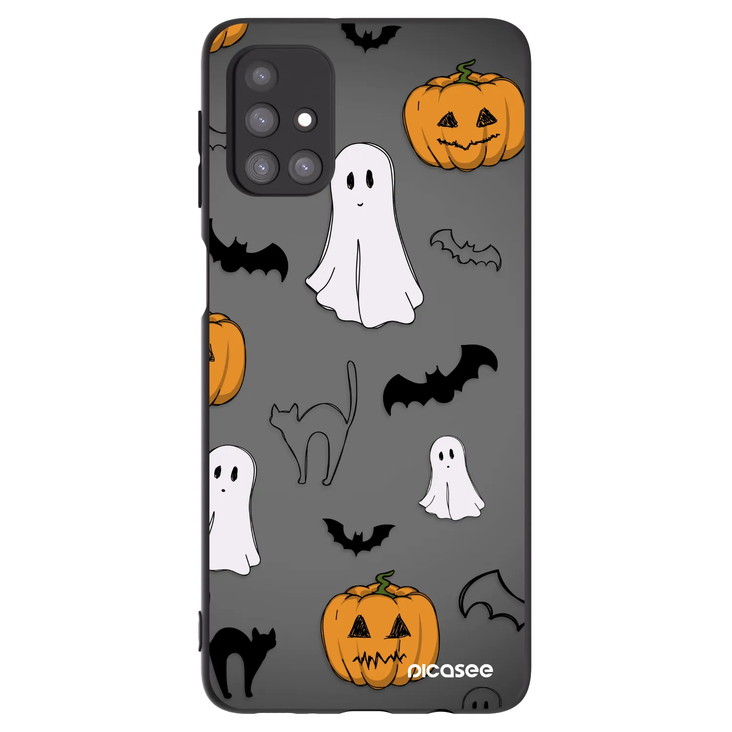 Picasee silikonowe czarne etui na Samsung Galaxy M31s - Spooky crew