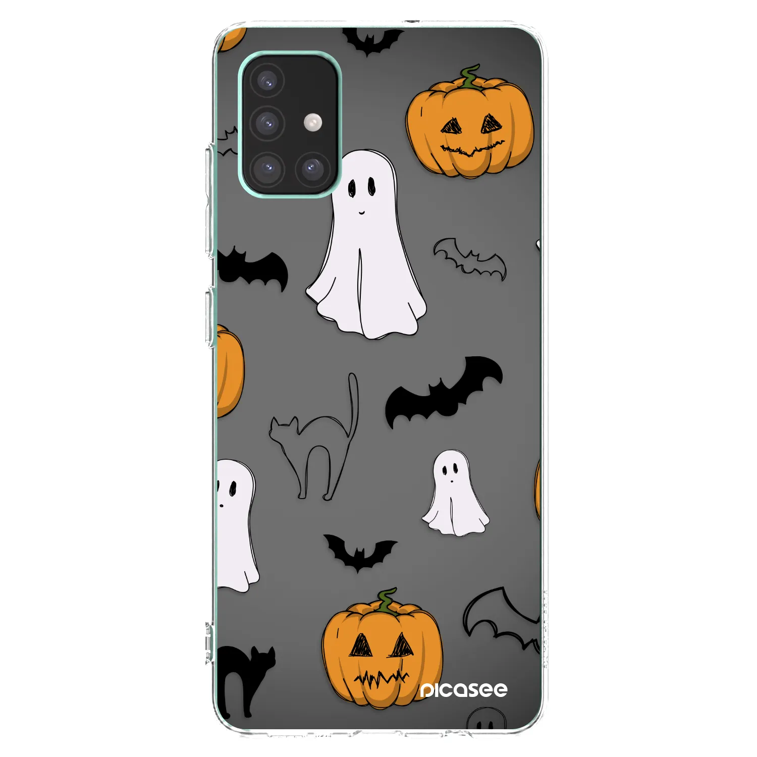 Picasee silikonowe przeźroczyste etui na Samsung Galaxy M51 M515F - Spooky crew