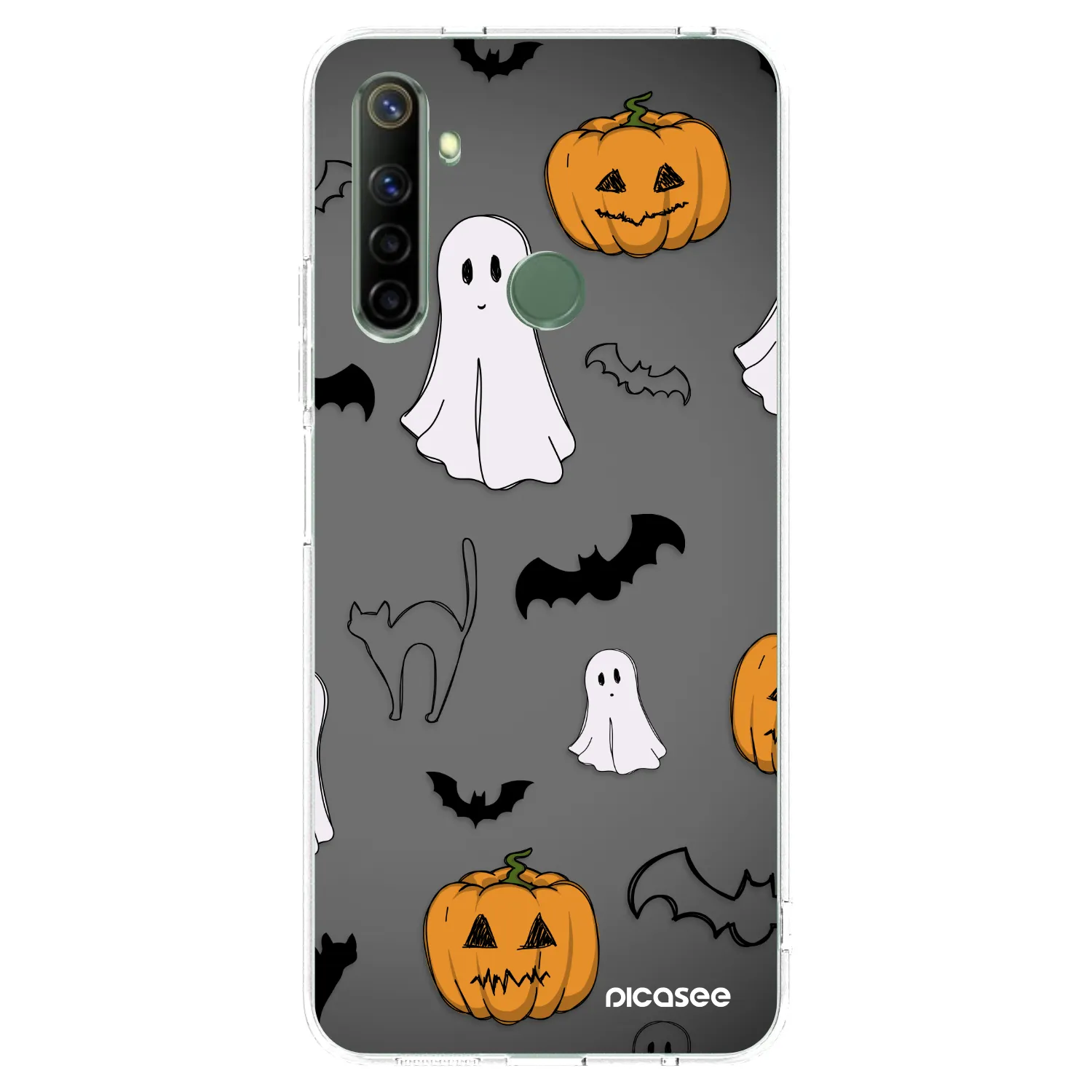 Picasee silikonowe przeźroczyste etui na Realme 6i - Spooky crew