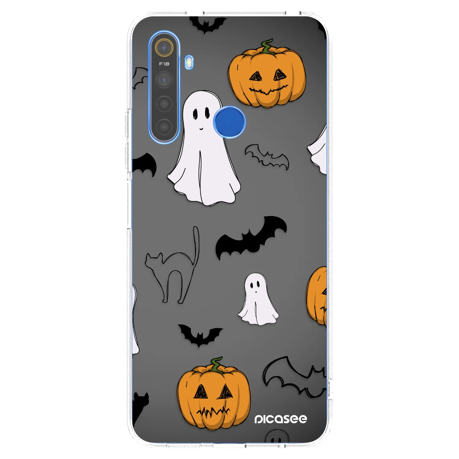 Picasee silikonowe przeźroczyste etui na Realme 5 - Spooky crew