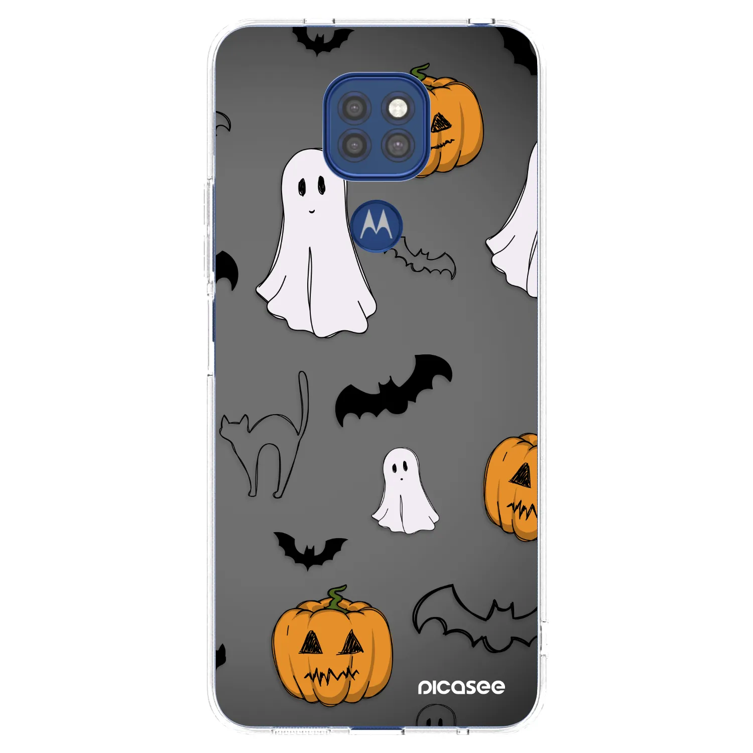 Picasee silikonowe przeźroczyste etui na Motorola Moto G9 Play - Spooky crew