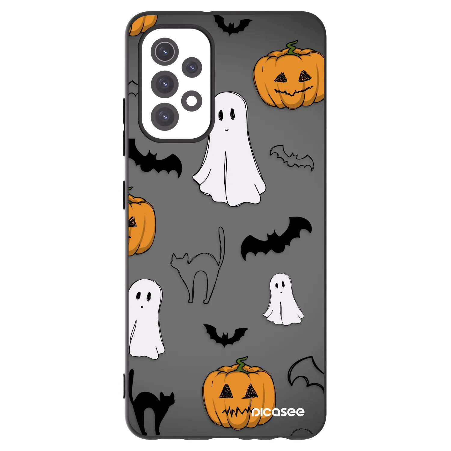 Picasee silikonowe czarne etui na Samsung Galaxy A32 5G A326B - Spooky crew