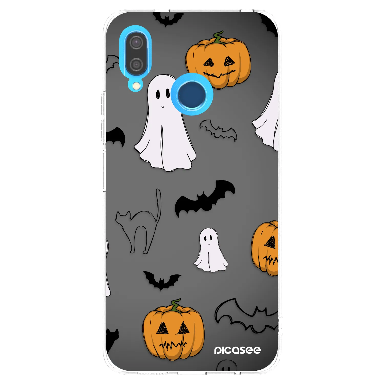 Picasee silikonowe przeźroczyste etui na Huawei P20 Lite - Spooky crew