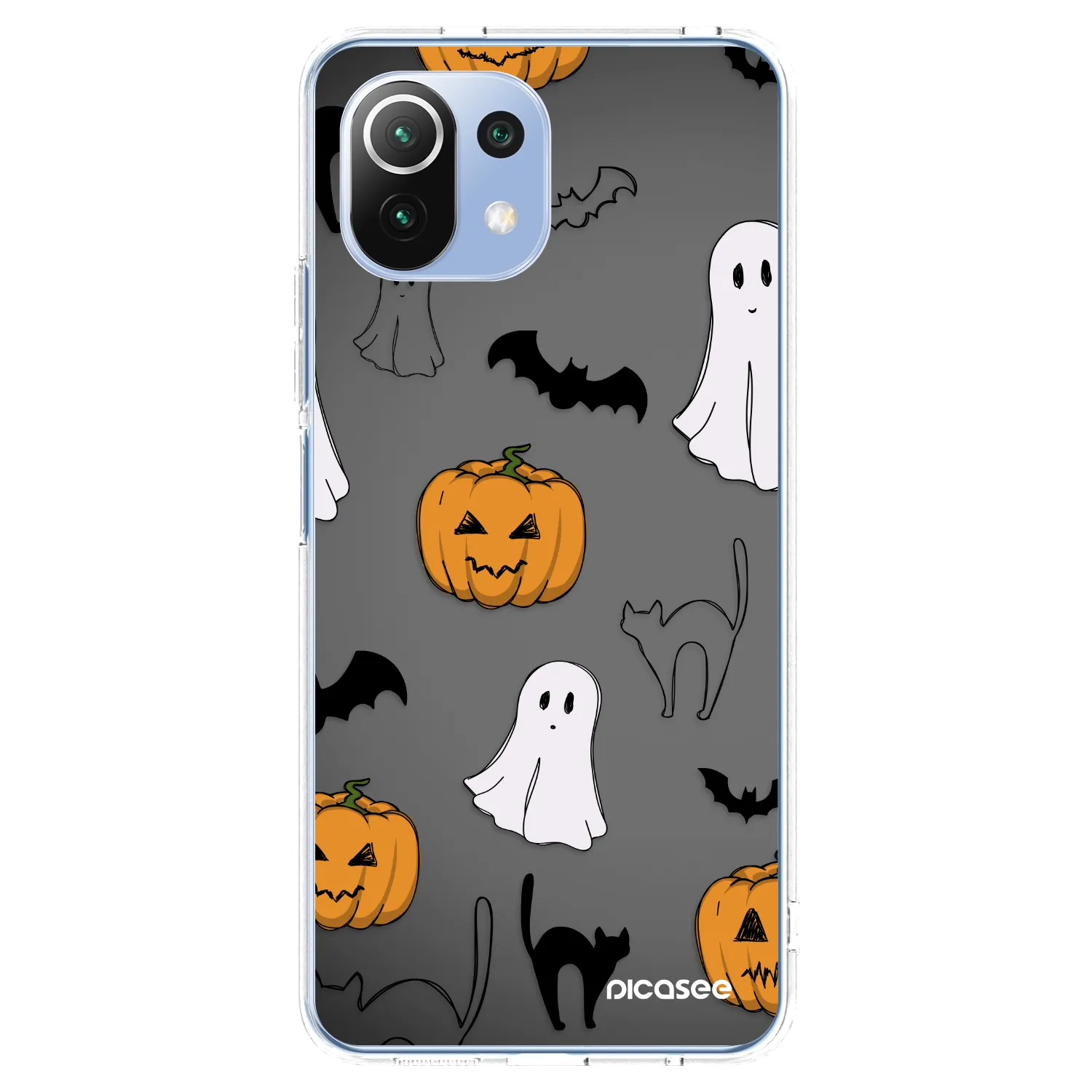Picasee silikonowe przeźroczyste etui na Xiaomi Mi 11 Lite - Spooky crew