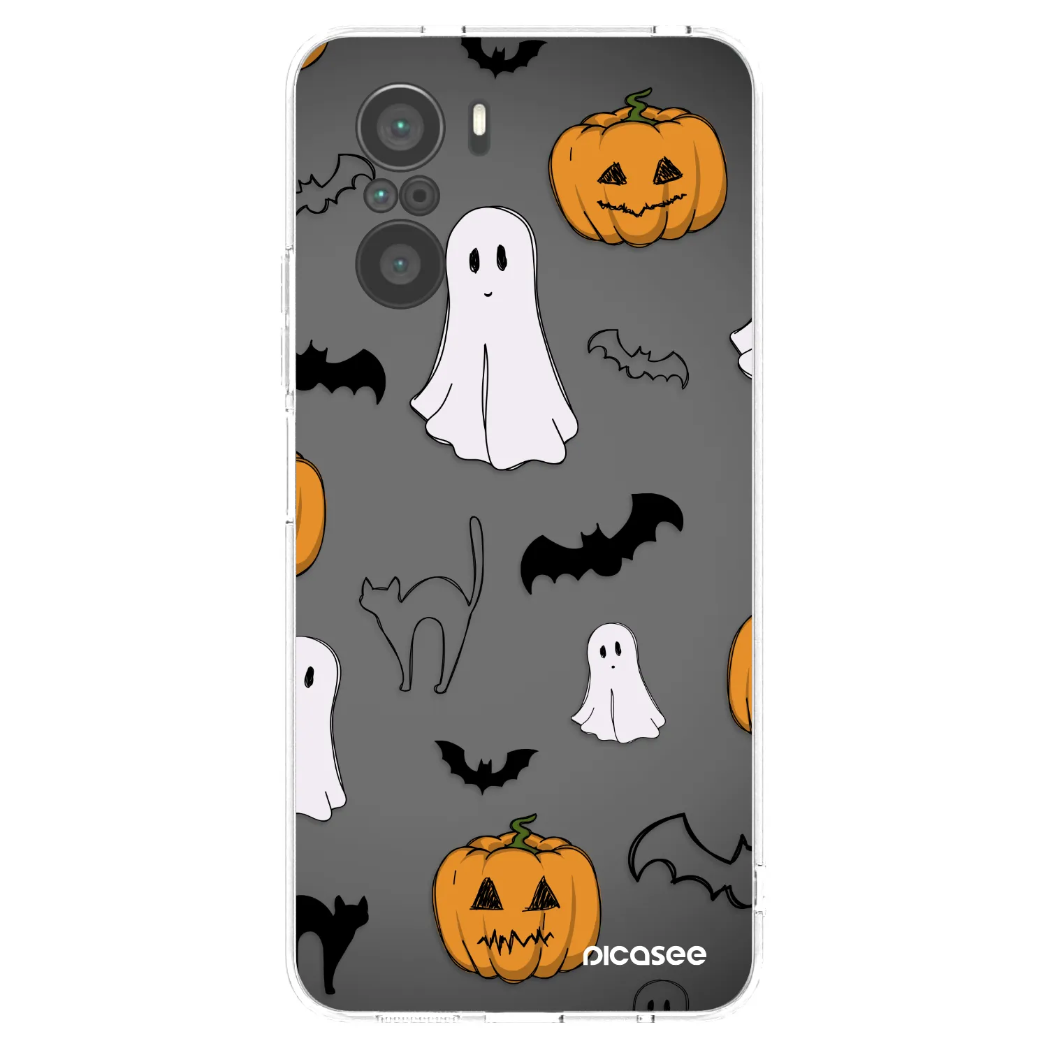 Picasee silikonowe przeźroczyste etui na Xiaomi Poco F3 - Spooky crew