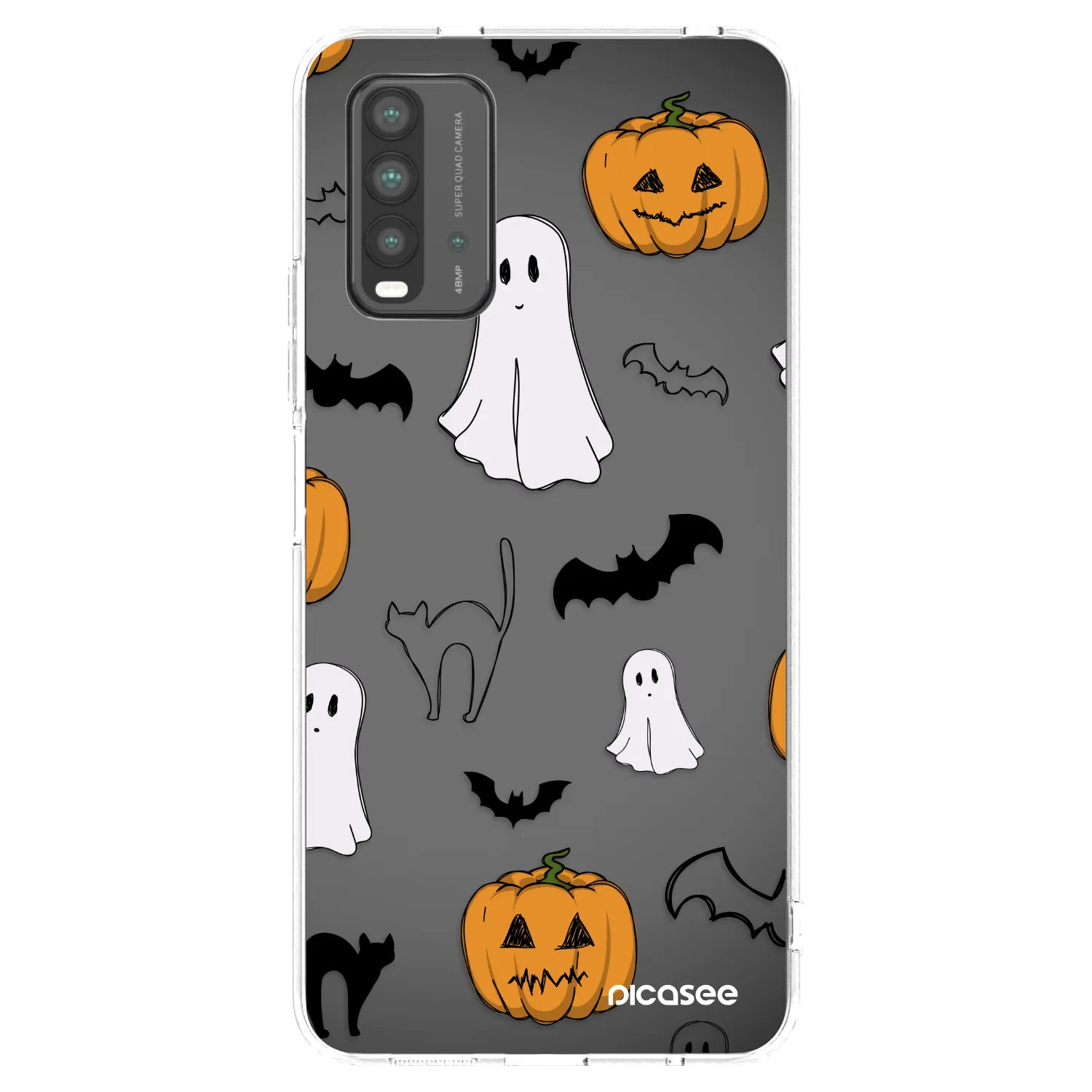 Picasee silikonowe przeźroczyste etui na Xiaomi Redmi 9T - Spooky crew