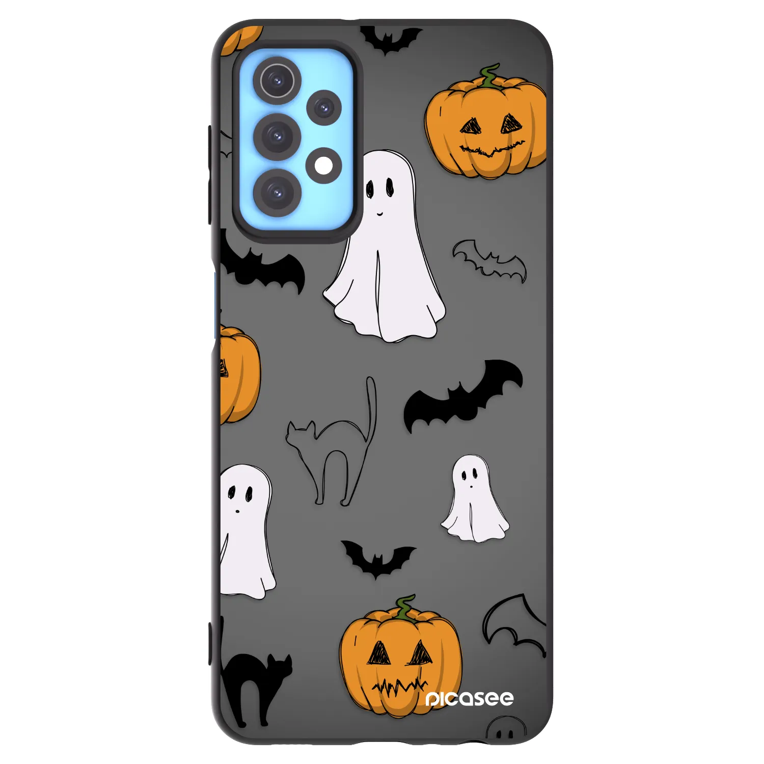 Picasee silikonowe czarne etui na Samsung Galaxy A32 4G SM-A325F - Spooky crew
