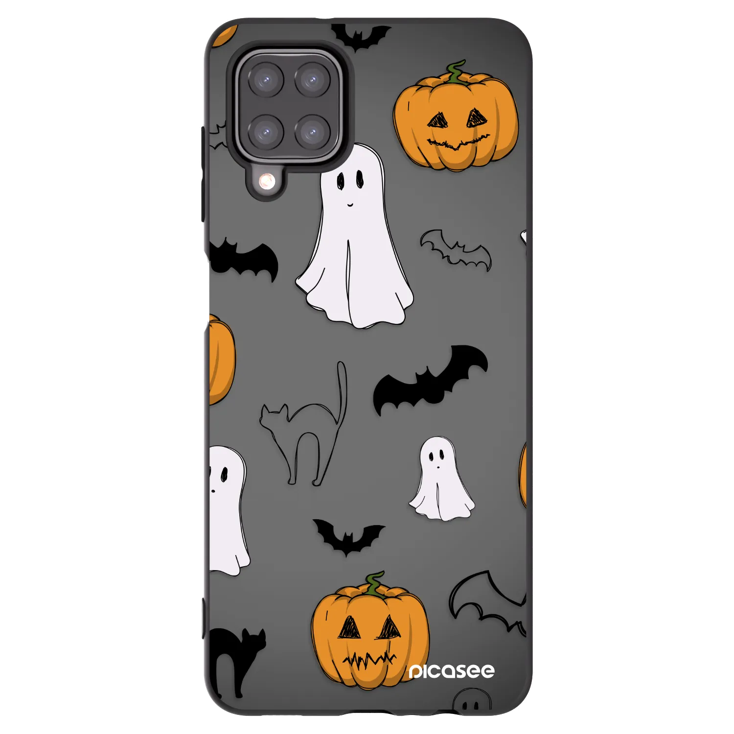 Picasee silikonowe czarne etui na Samsung Galaxy M12 M127F - Spooky crew