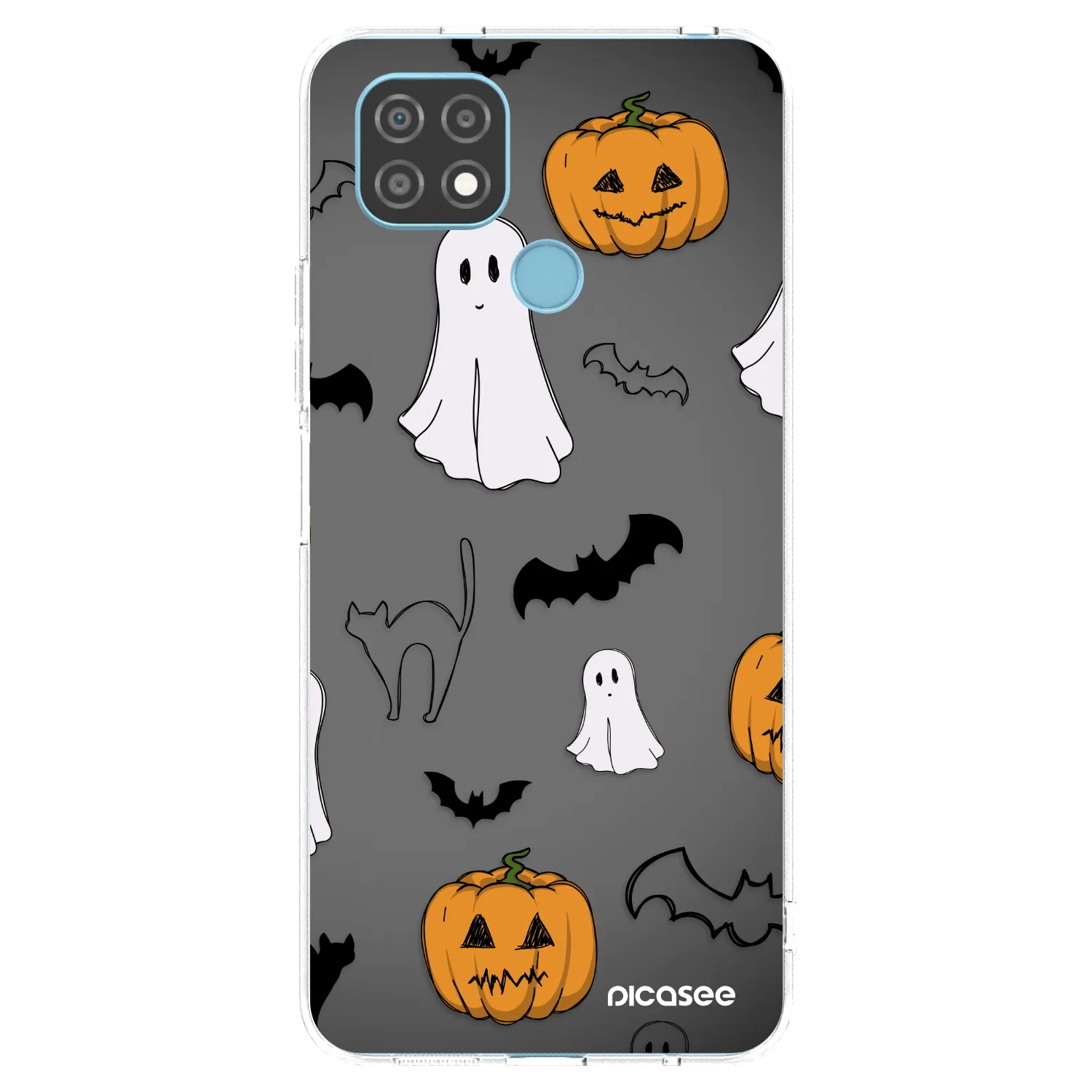 Picasee silikonowe przeźroczyste etui na Realme C21 - Spooky crew