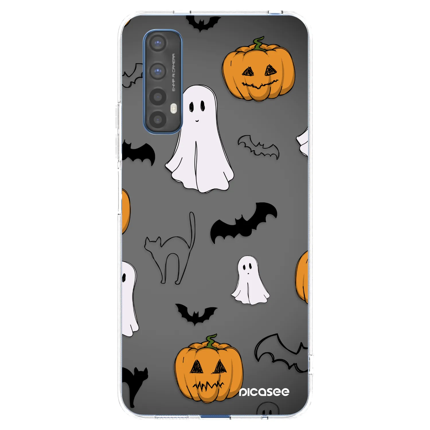 Picasee silikonowe przeźroczyste etui na Realme 7 - Spooky crew