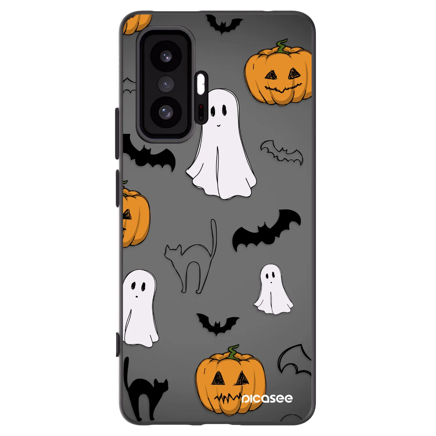 Picasee silikonowe czarne etui na Xiaomi 11T - Spooky crew