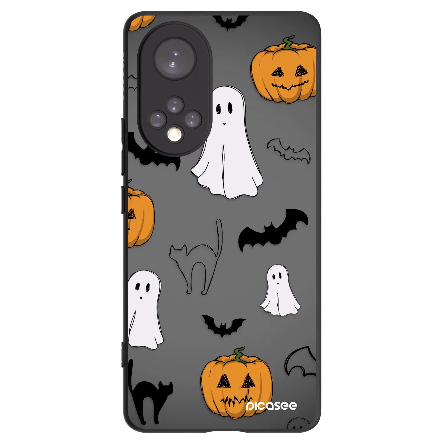 Picasee silikonowe czarne etui na Huawei Nova 9 - Spooky crew