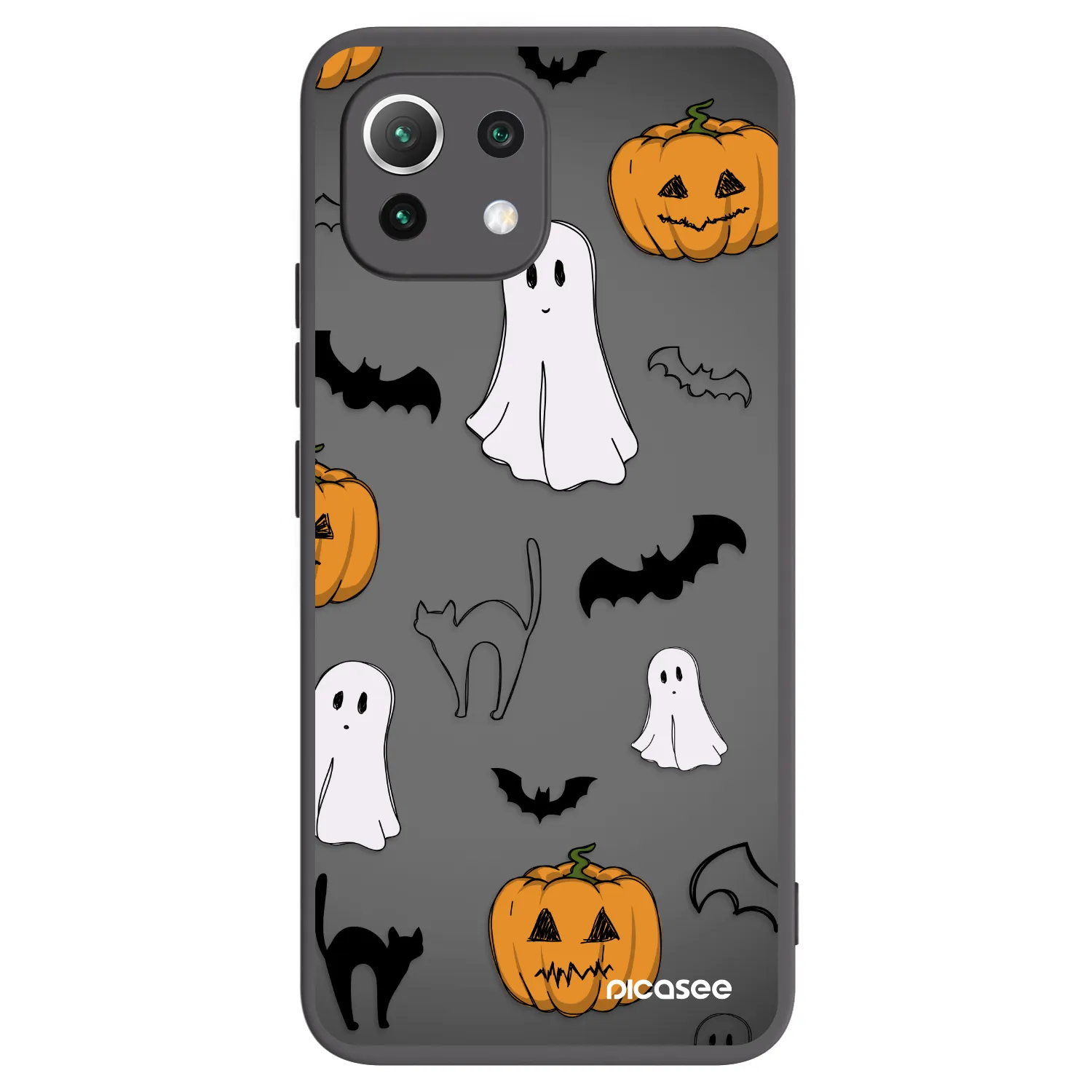 Picasee silikonowe czarne etui na Xiaomi 11 Lite 5G NE - Spooky crew