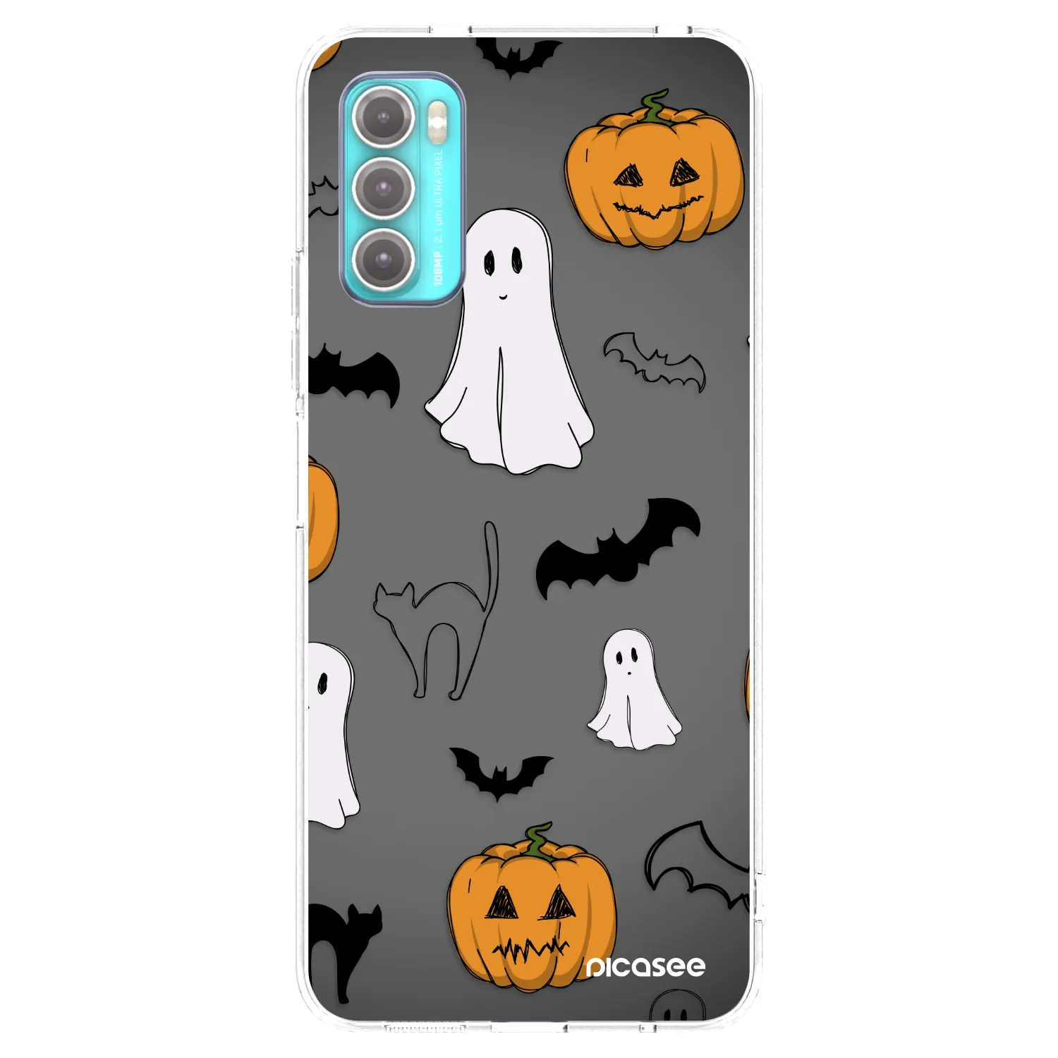 Picasee silikonowe przeźroczyste etui na Motorola Moto G60 - Spooky crew