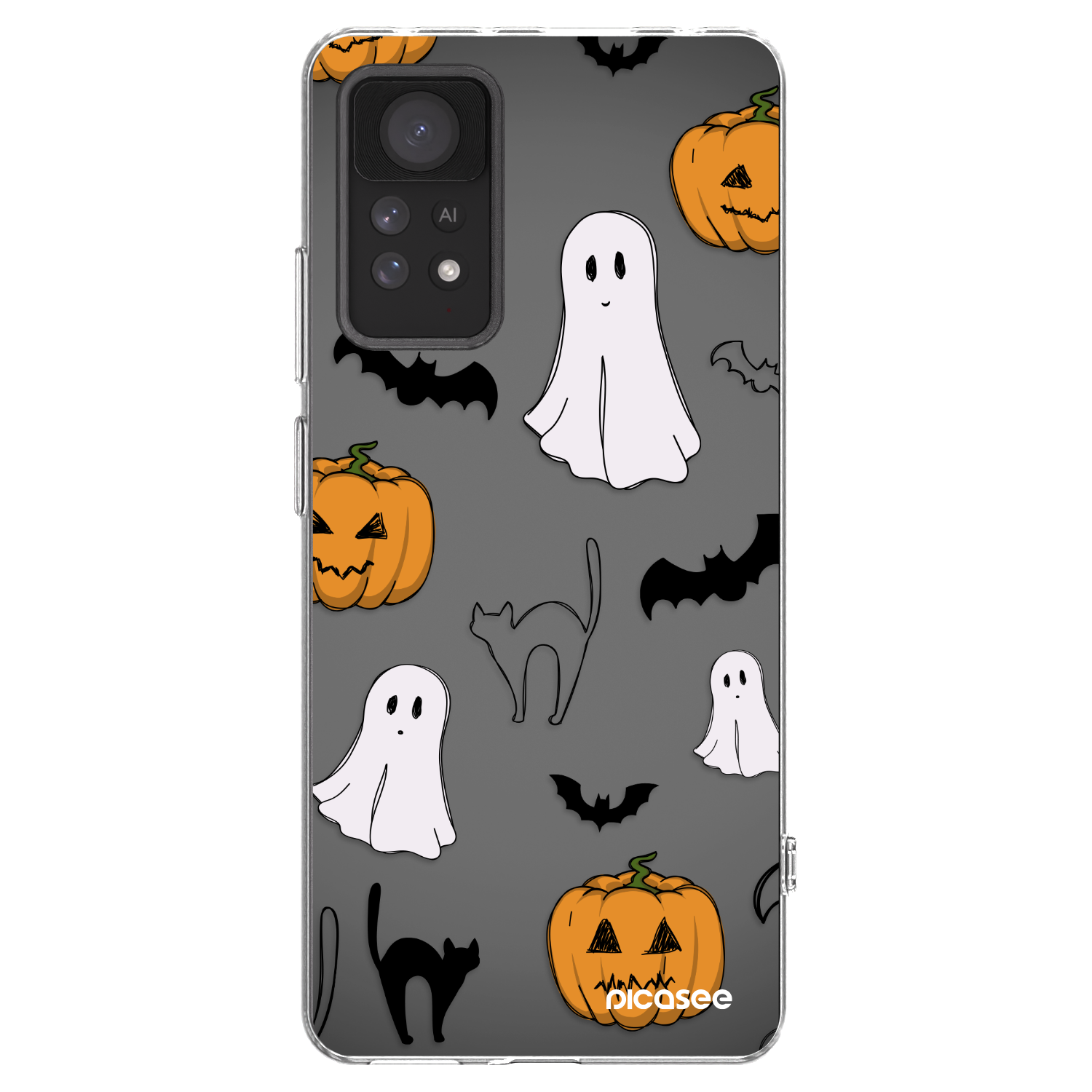 Picasee silikonowe przeźroczyste etui na Xiaomi Redmi Note 11 Pro 5G - Spooky crew