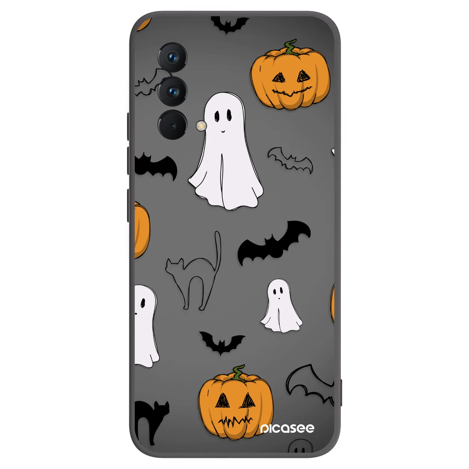 Picasee silikonowe czarne etui na Realme GT Master Edition 5G - Spooky crew