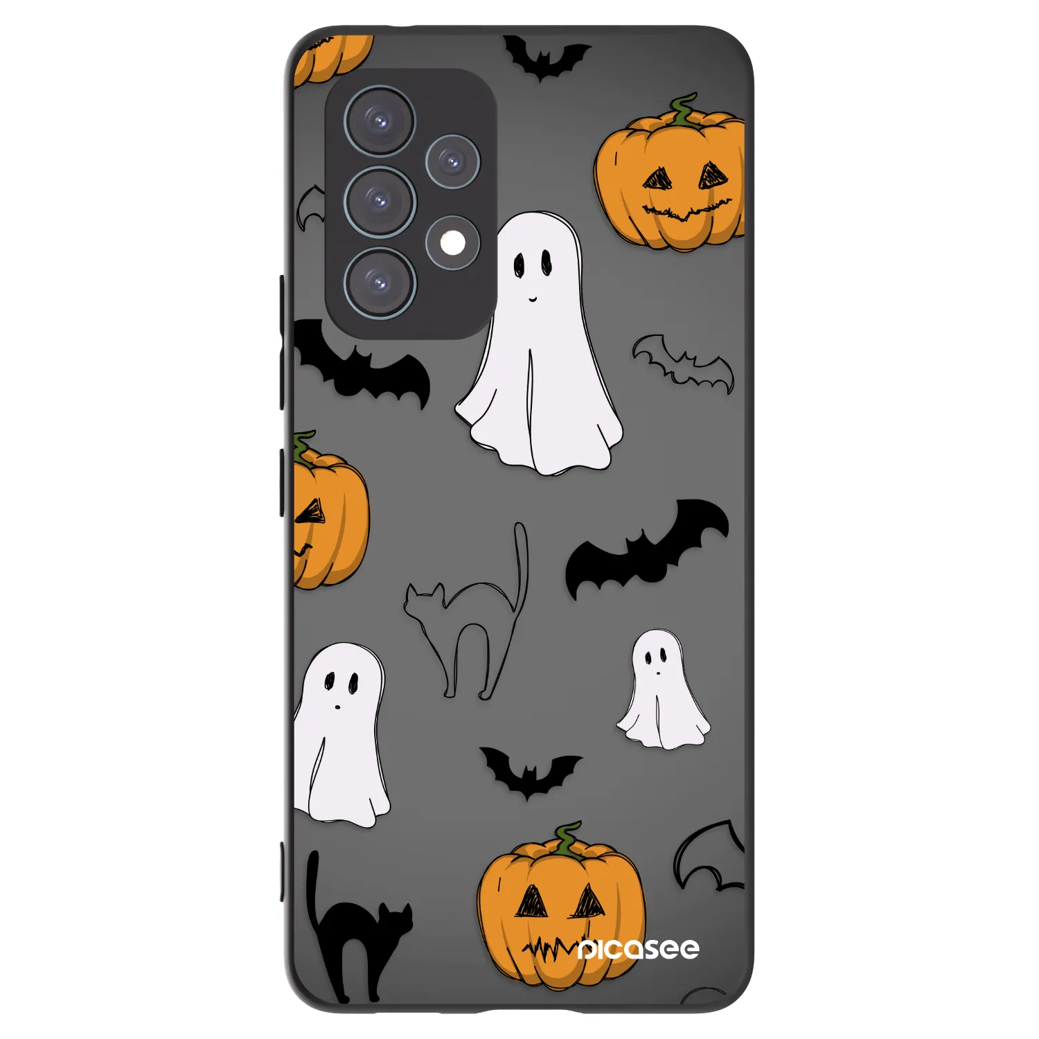 Picasee silikonowe czarne etui na Samsung Galaxy A53 5G A536 - Spooky crew