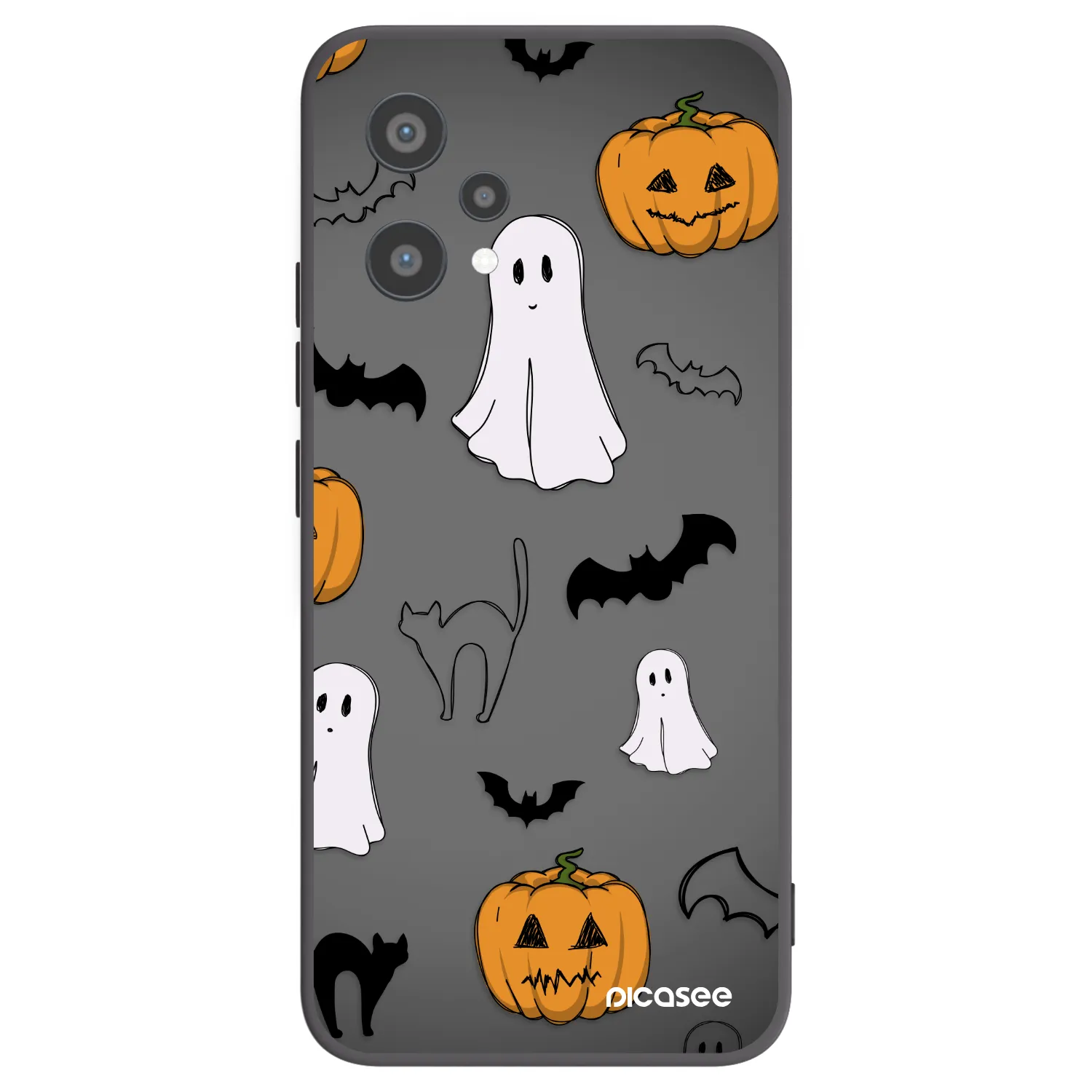 Picasee silikonowe czarne etui na Realme 9 Pro 5G - Spooky crew