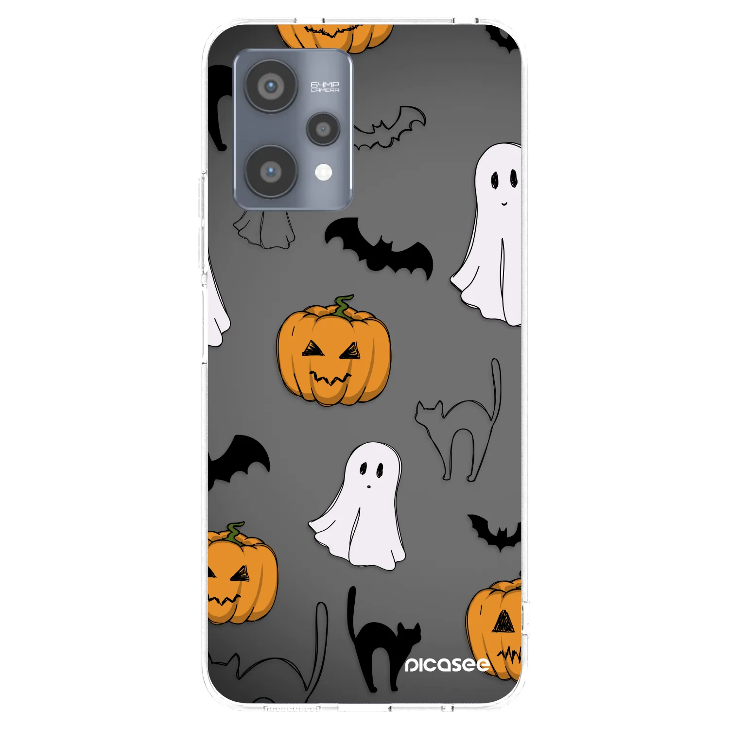 Picasee silikonowe przeźroczyste etui na Realme 9 Pro 5G - Spooky crew