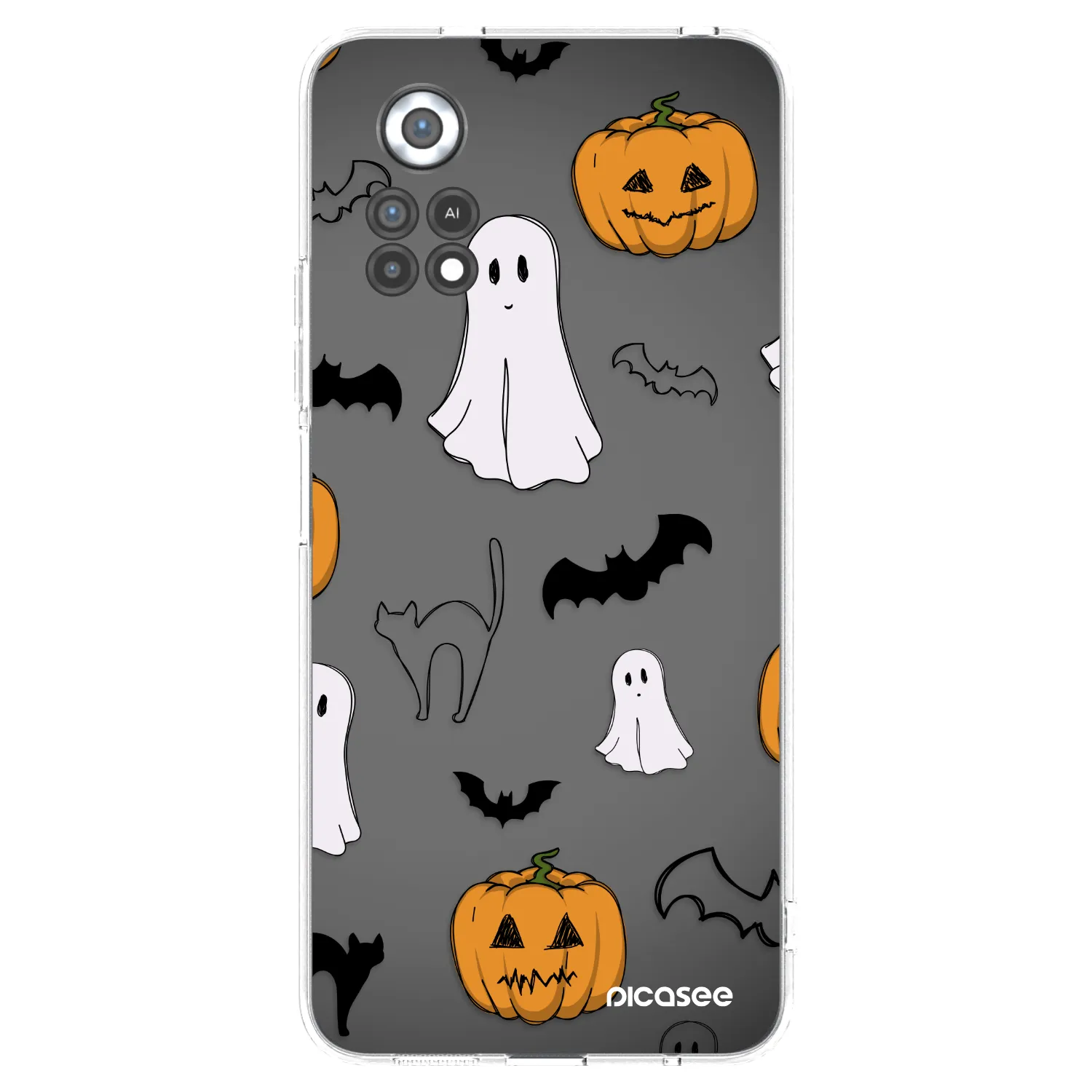 Picasee silikonowe przeźroczyste etui na Xiaomi Poco X4 Pro 5G - Spooky crew