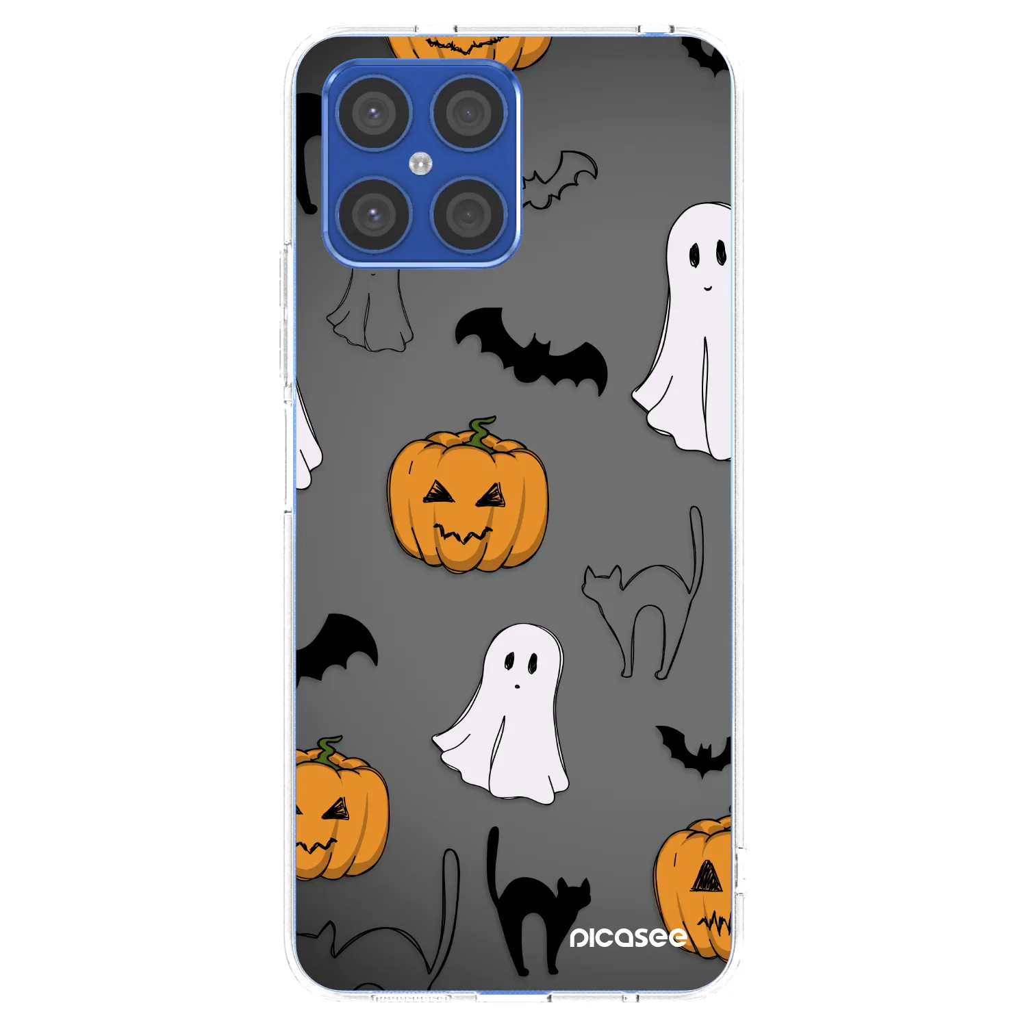 Picasee silikonowe przeźroczyste etui na Honor X8 4G - Spooky crew