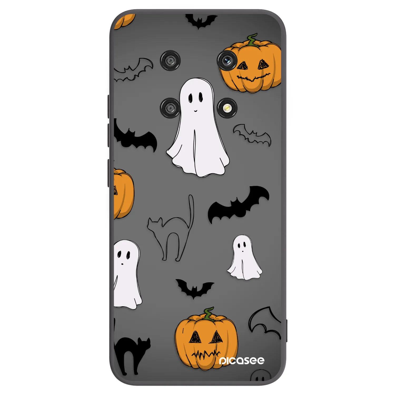 Picasee silikonowe czarne etui na Honor Magic4 Lite 5G - Spooky crew