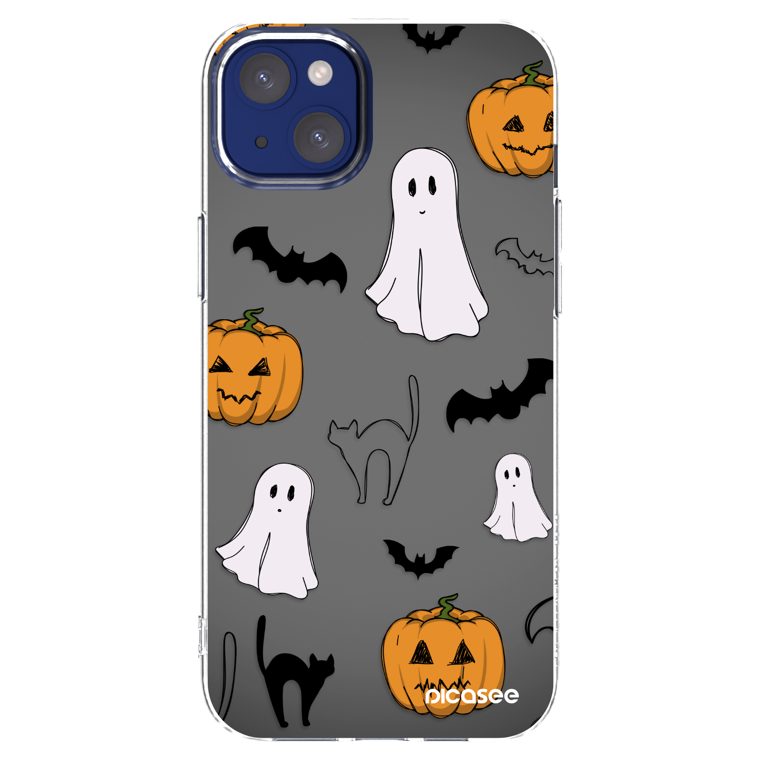 Picasee silikonowe przeźroczyste etui na Apple iPhone 14 Plus - Spooky crew