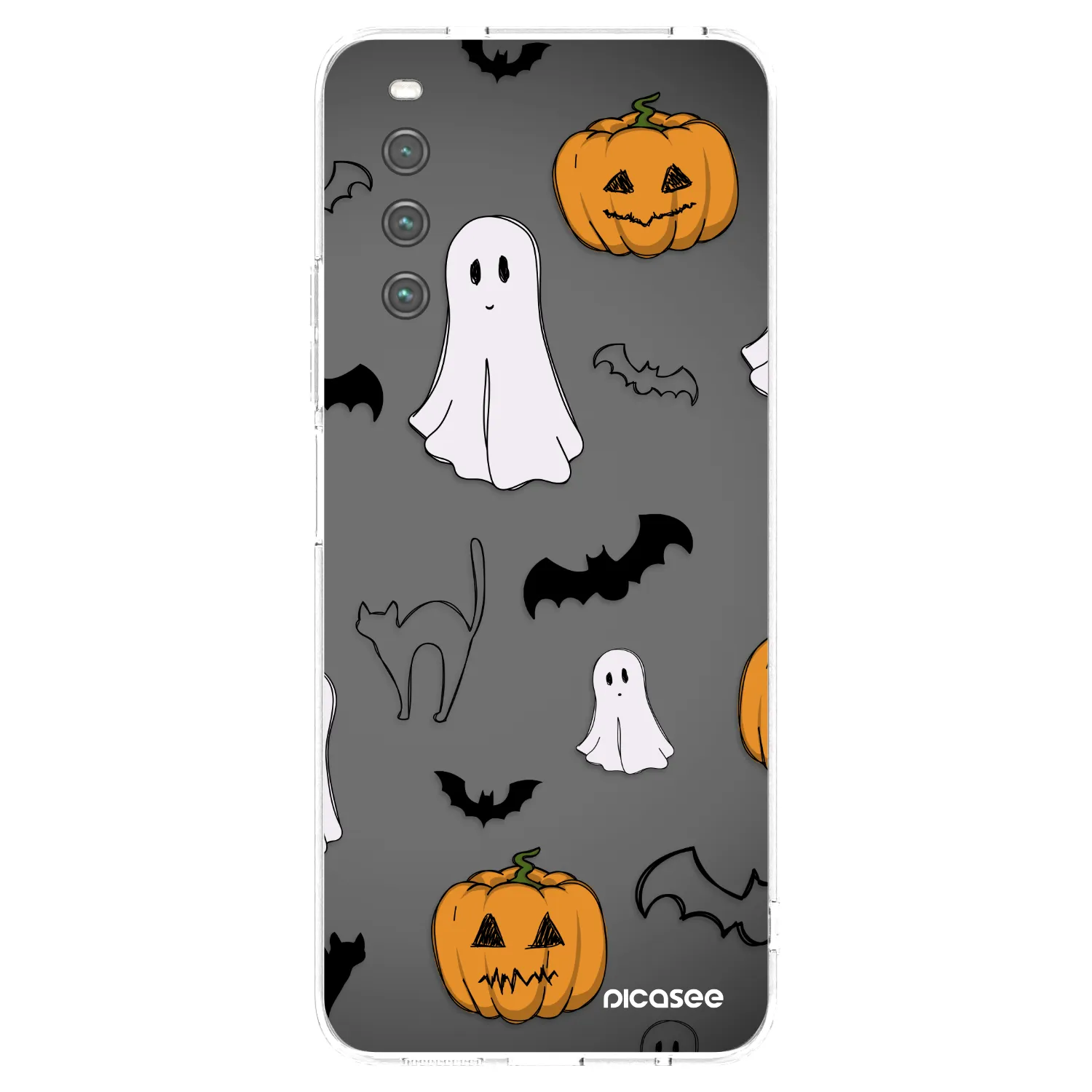 Picasee silikonowe przeźroczyste etui na Sony Xperia 10 IV 5G - Spooky crew