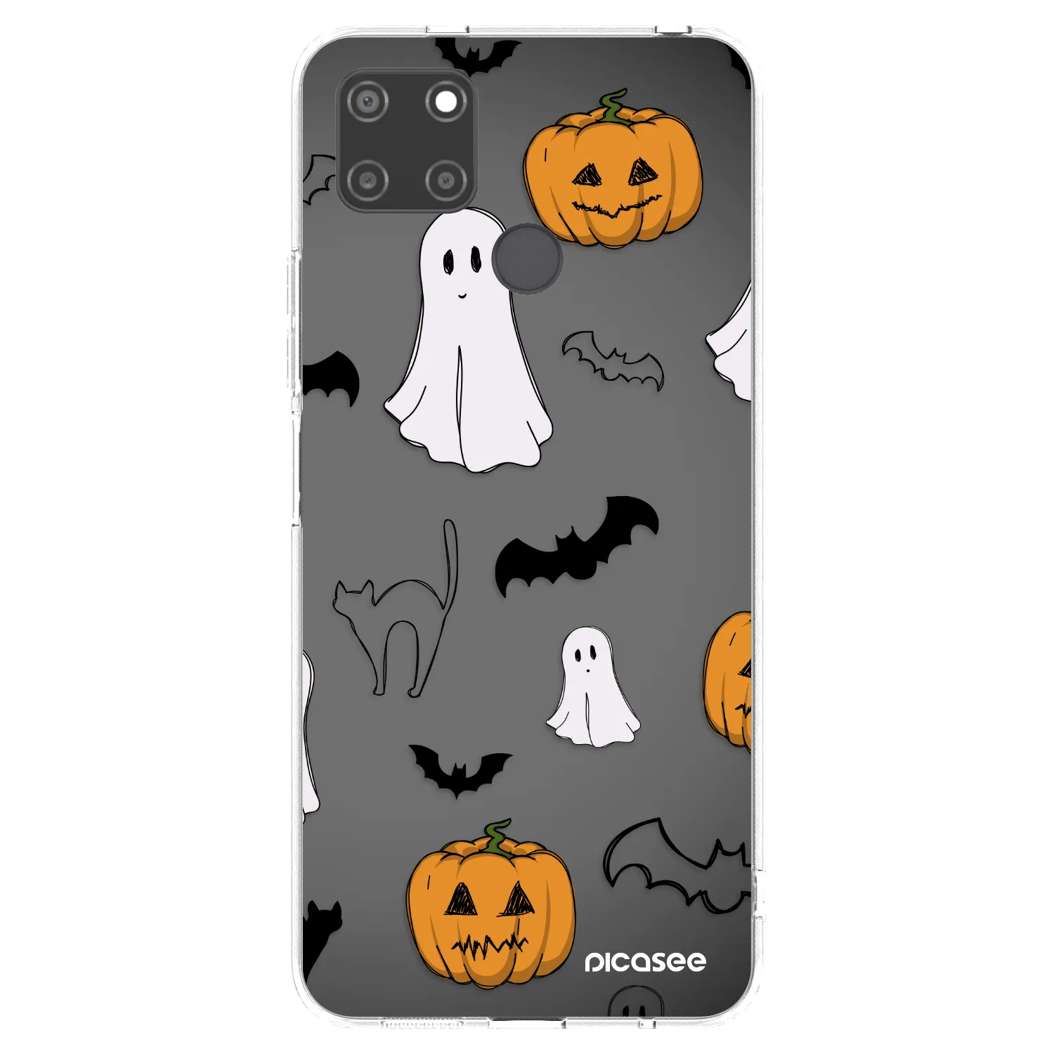 Picasee silikonowe przeźroczyste etui na Realme C21Y - Spooky crew