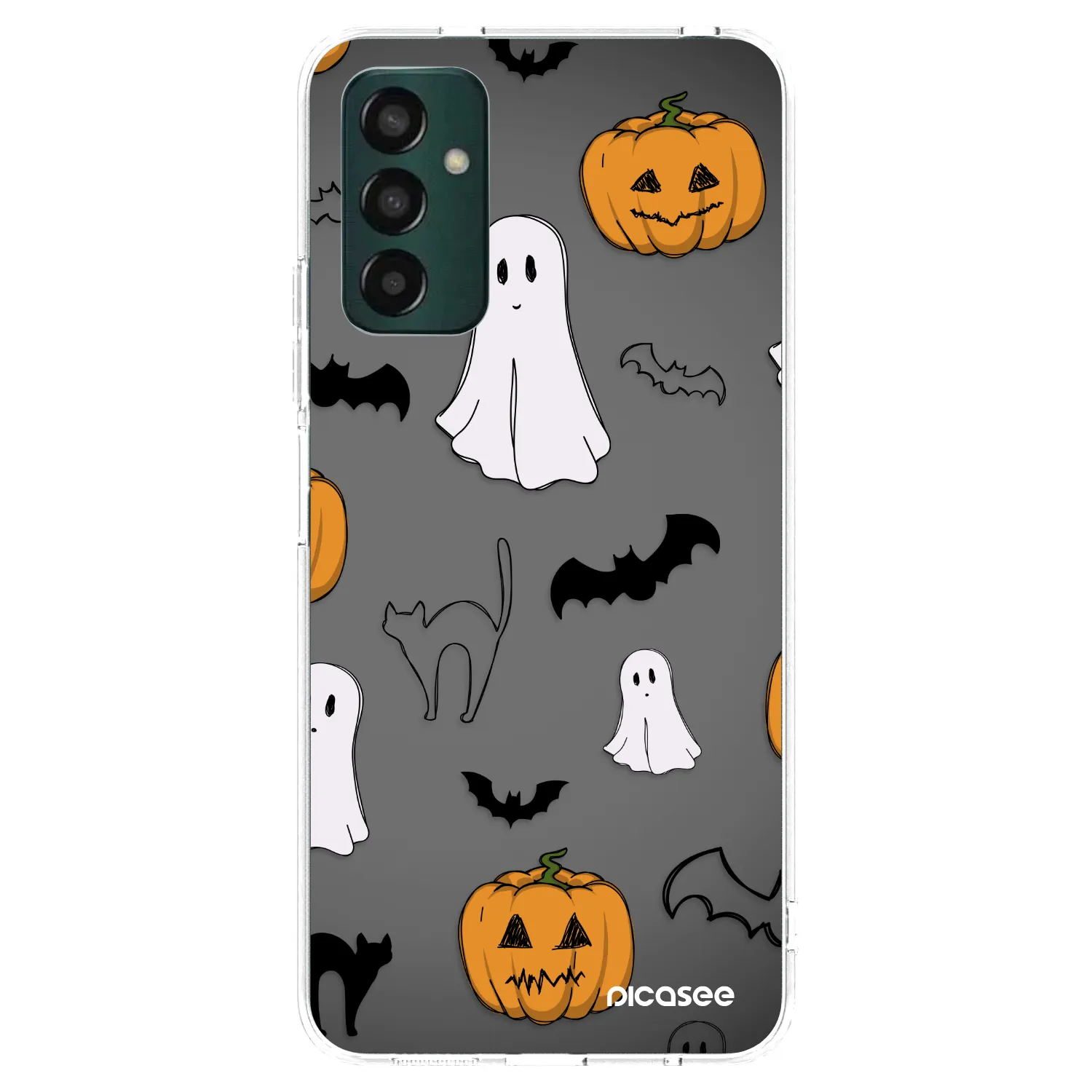 Picasee silikonowe przeźroczyste etui na Samsung Galaxy M13 M135F - Spooky crew