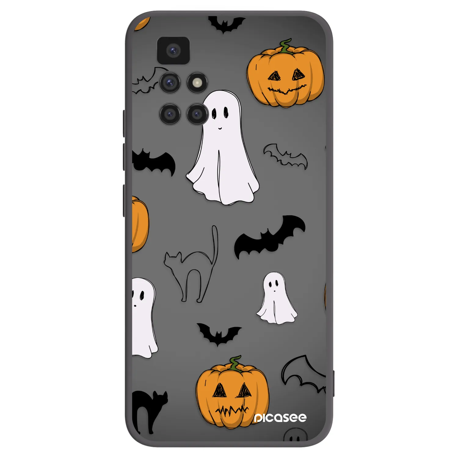 Picasee silikonowe czarne etui na Xiaomi Redmi 10 (2022) - Spooky crew