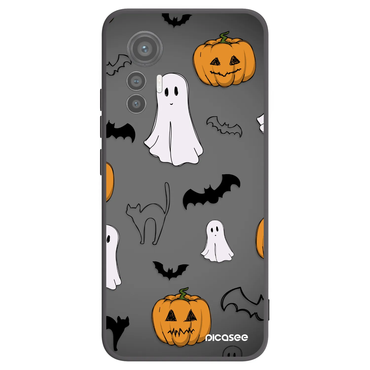 Picasee silikonowe czarne etui na Xiaomi 12 Lite - Spooky crew