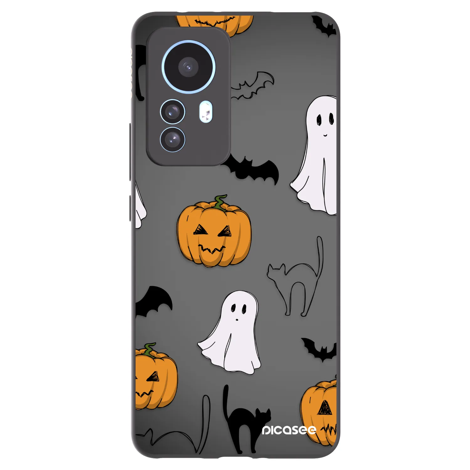 Picasee silikonowe czarne etui na Xiaomi 12T Pro - Spooky crew