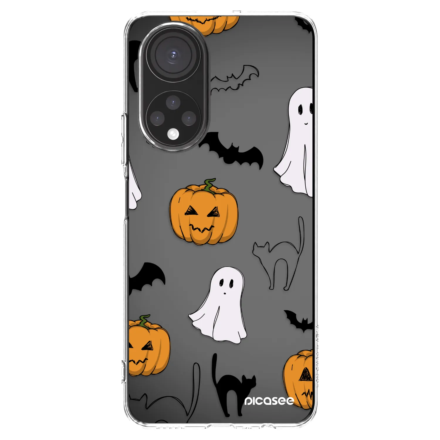 Picasee silikonowe przeźroczyste etui na Honor X7 - Spooky crew
