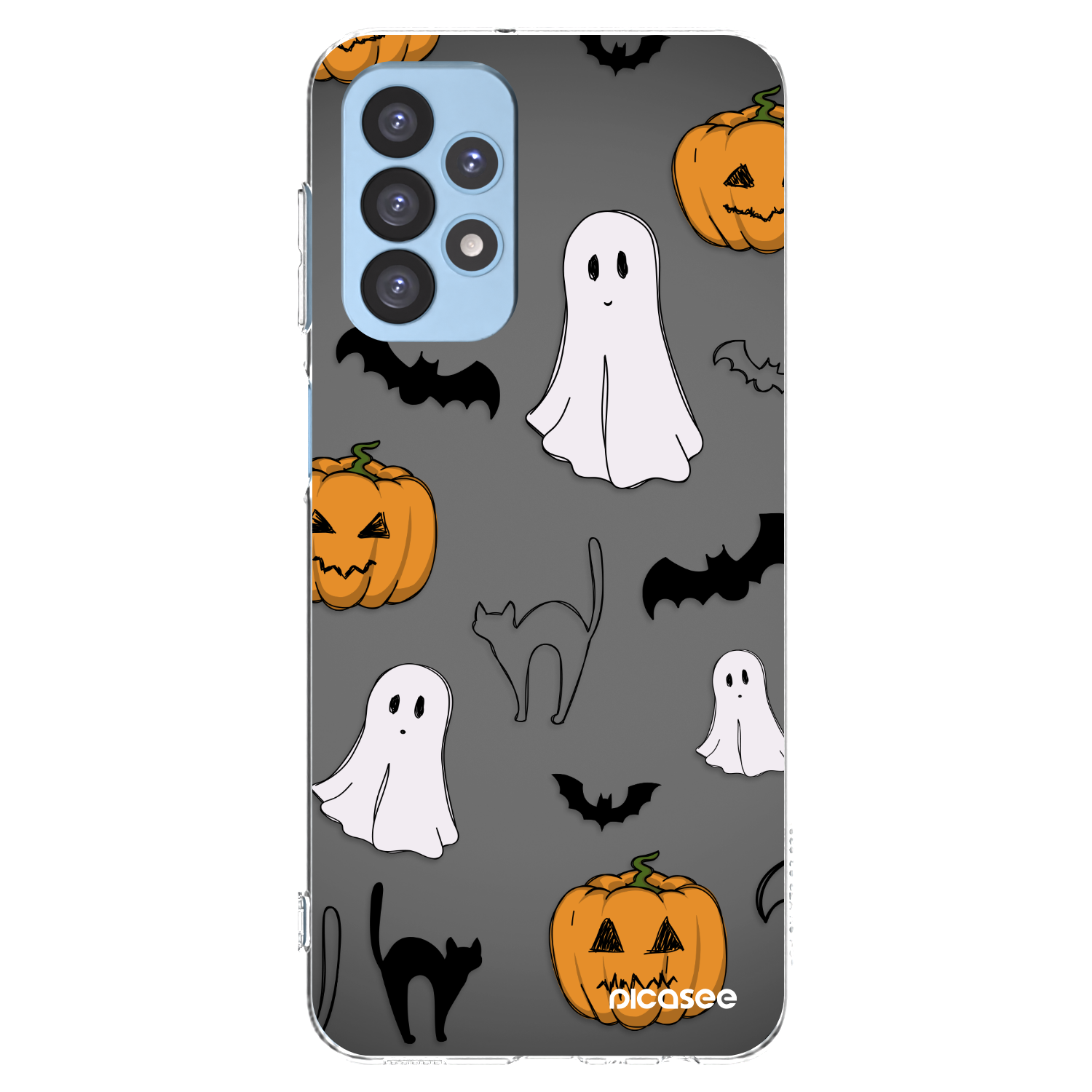 Picasee silikonowe przeźroczyste etui na Samsung Galaxy A23 A235F 4G - Spooky crew