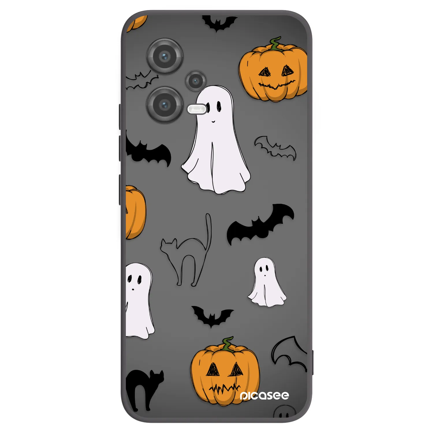 Picasee silikonowe czarne etui na Xiaomi Poco X5 - Spooky crew