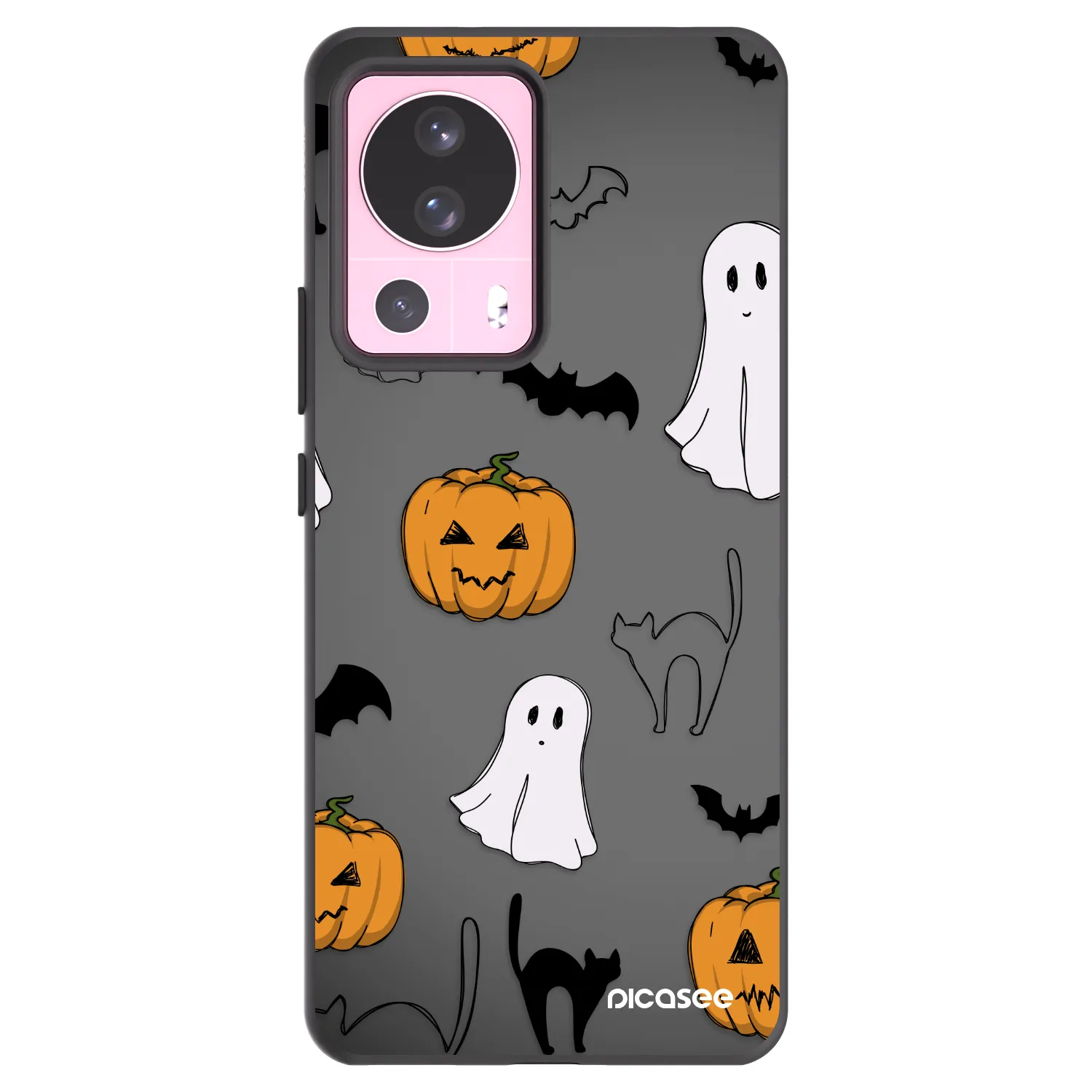 Picasee silikonowe czarne etui na Xiaomi 13 Lite - Spooky crew