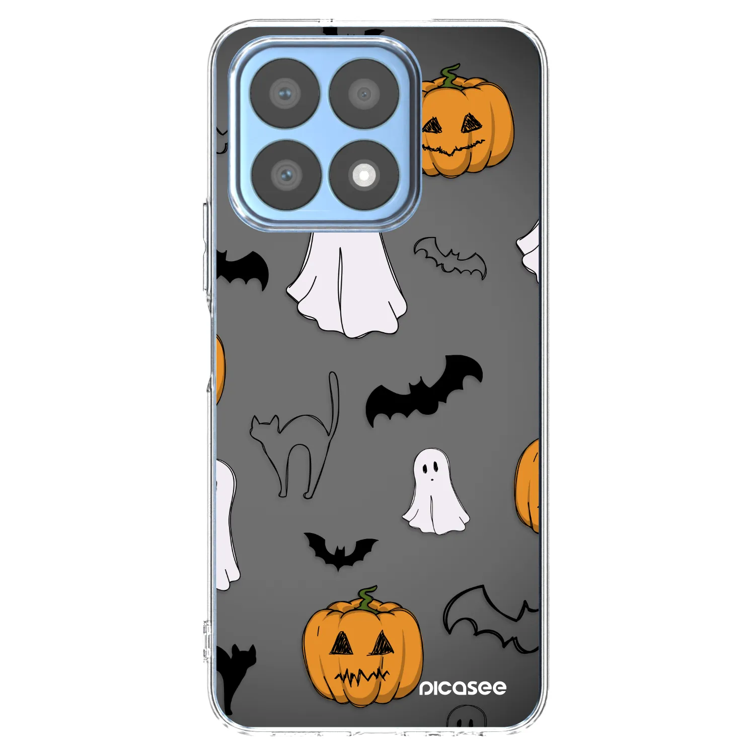 Picasee silikonowe przeźroczyste etui na Honor X8a - Spooky crew