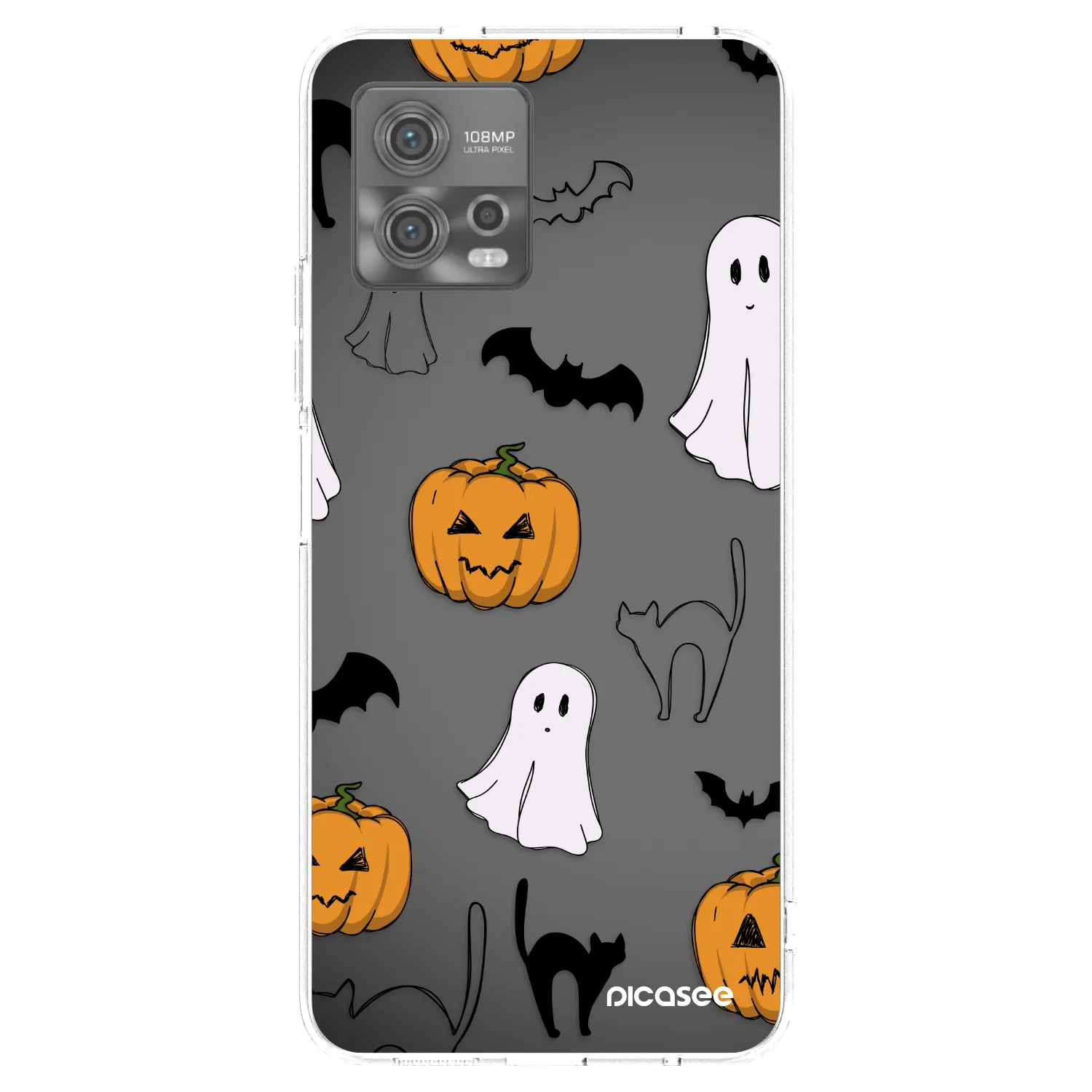 Picasee silikonowe przeźroczyste etui na Motorola Moto G72 - Spooky crew